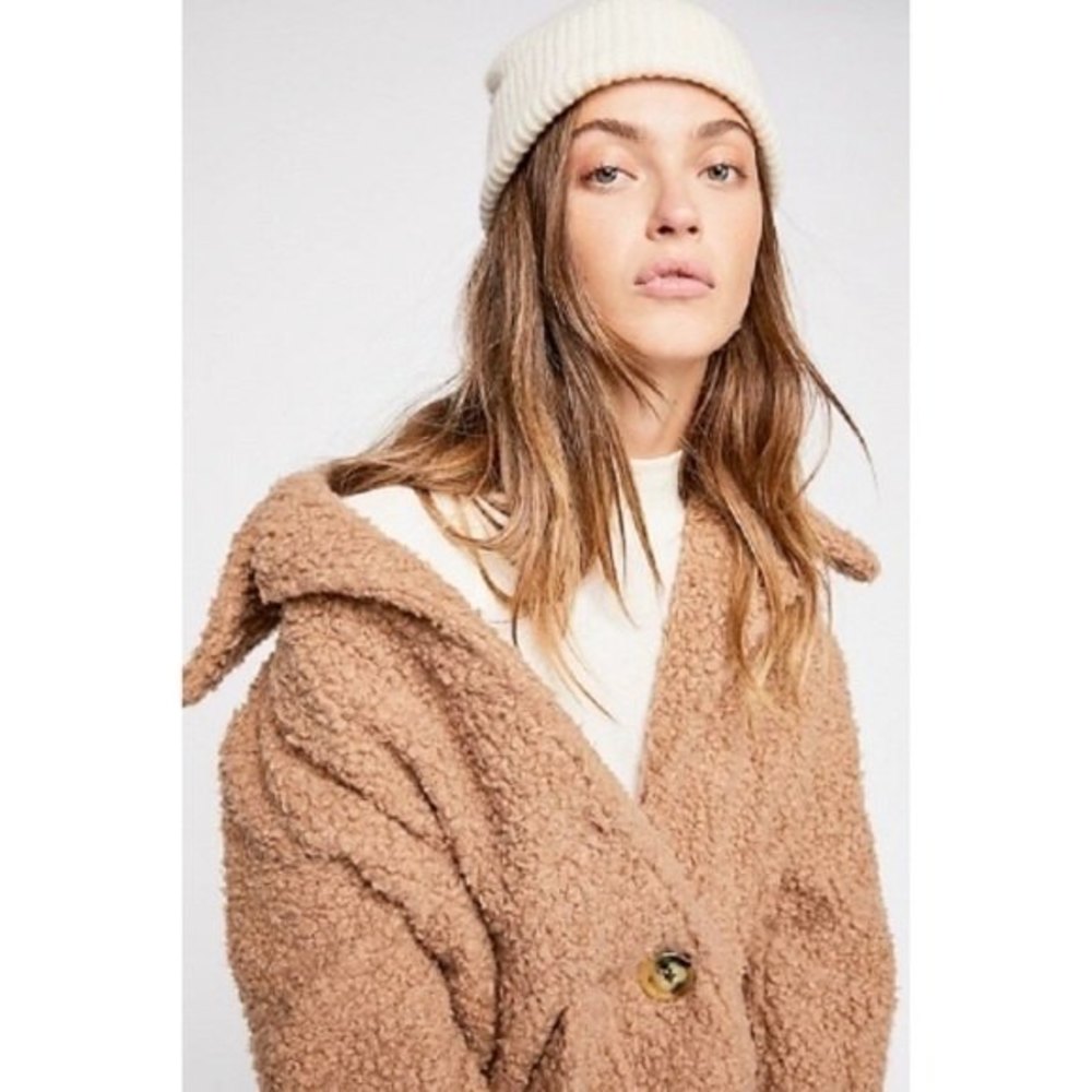🌟  FREE PEOPLE SO SOFT COZY TEDDY PEACOAT NWT 🌟 - Picture 8 of 14